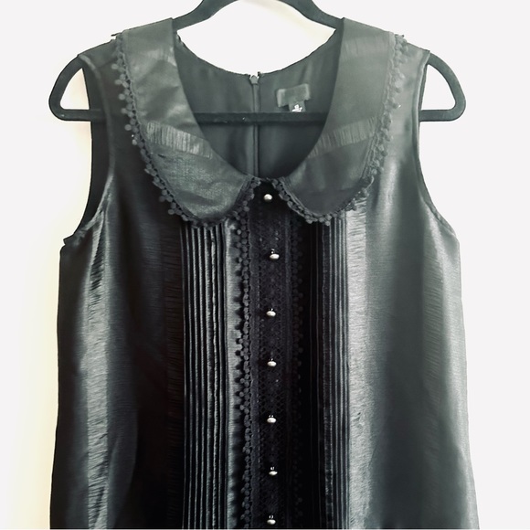 Anna Sui For Target Peter Pan Collar Black Shift Dress - Picture 3 of 12